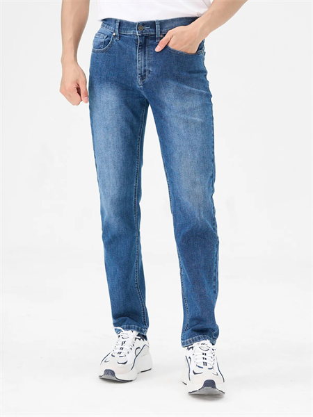 Quần Jeans Nam Ống Suông Co Giãn Thoáng Mát